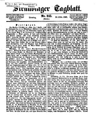 Straubinger Tagblatt Dienstag 20. Oktober 1868