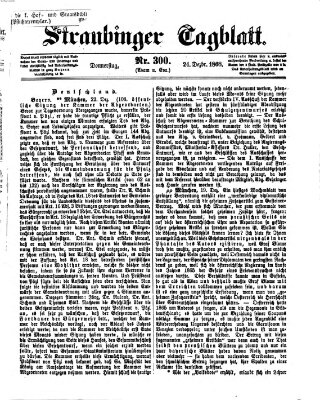 Straubinger Tagblatt Donnerstag 24. Dezember 1868