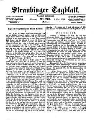 Straubinger Tagblatt Mittwoch 1. September 1869