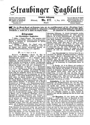 Straubinger Tagblatt Mittwoch 3. August 1870
