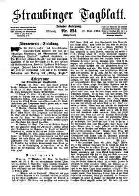 Straubinger Tagblatt Mittwoch 28. September 1870