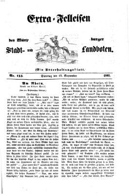 Extra-Felleisen (Würzburger Stadt- und Landbote) Dienstag 18. September 1860