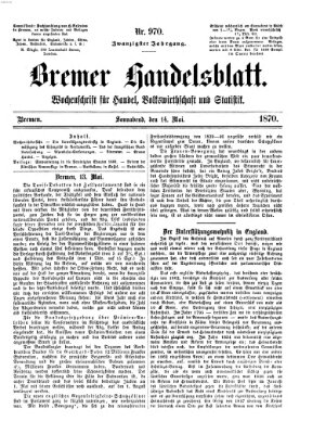 Bremer Handelsblatt Samstag 14. Mai 1870