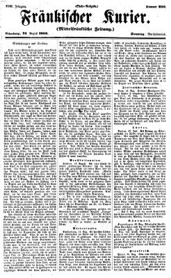 Fränkischer Kurier Sonntag 24. August 1856