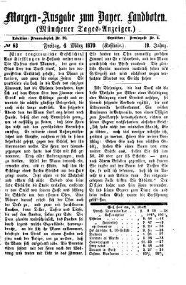 Münchener Tages-Anzeiger Freitag 4. März 1870