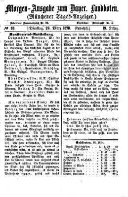 Münchener Tages-Anzeiger Dienstag 29. März 1870