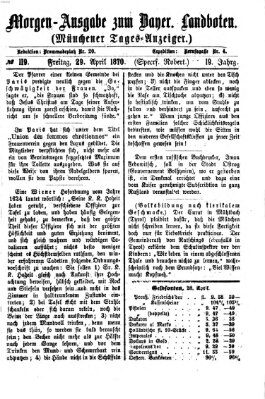 Münchener Tages-Anzeiger Freitag 29. April 1870