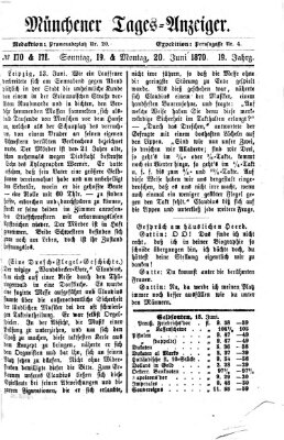 Münchener Tages-Anzeiger Sonntag 19. Juni 1870