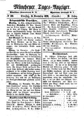 Münchener Tages-Anzeiger Dienstag 15. November 1870