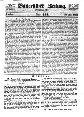 Bayreuther Zeitung Dienstag 16. Juli 1861