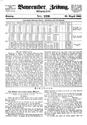 Bayreuther Zeitung Sonntag 18. August 1861