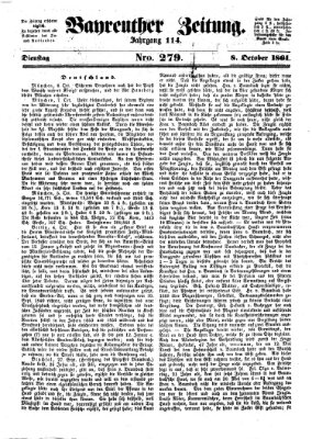 Bayreuther Zeitung Dienstag 8. Oktober 1861