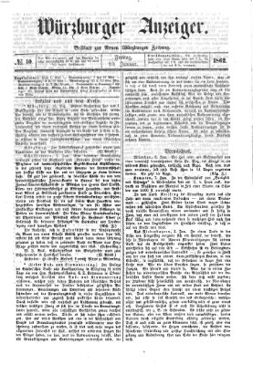 Würzburger Anzeiger (Neue Würzburger Zeitung) Freitag 10. Januar 1862