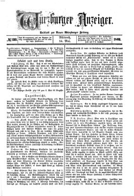 Würzburger Anzeiger (Neue Würzburger Zeitung) Mittwoch 14. Mai 1862