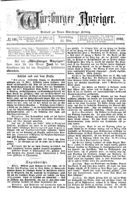 Würzburger Anzeiger (Neue Würzburger Zeitung) Donnerstag 22. Mai 1862