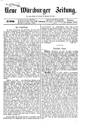 Neue Würzburger Zeitung Dienstag 30. September 1862