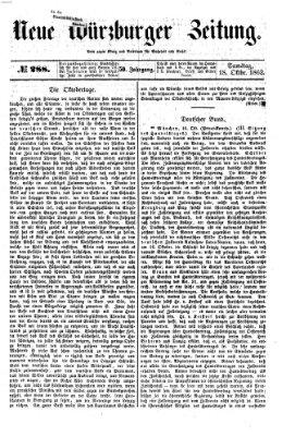 Neue Würzburger Zeitung Samstag 18. Oktober 1862