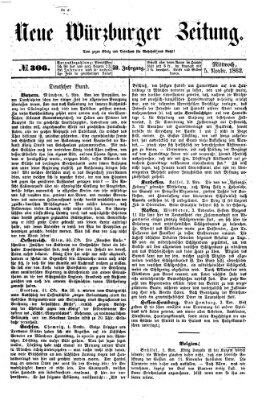 Neue Würzburger Zeitung Mittwoch 5. November 1862