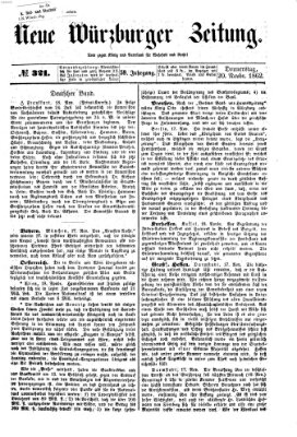 Neue Würzburger Zeitung Donnerstag 20. November 1862