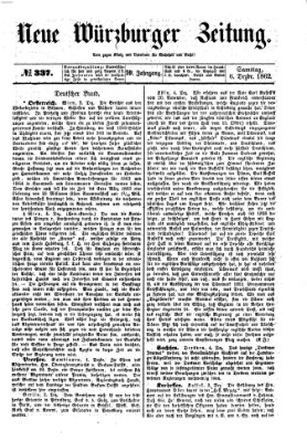 Neue Würzburger Zeitung Samstag 6. Dezember 1862