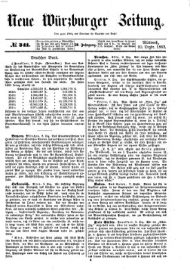 Neue Würzburger Zeitung Mittwoch 10. Dezember 1862