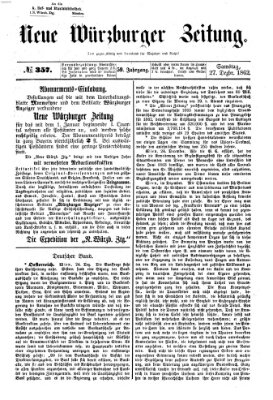 Neue Würzburger Zeitung Samstag 27. Dezember 1862