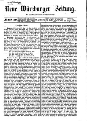 Neue Würzburger Zeitung Montag 29. Dezember 1862