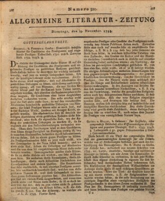 Allgemeine Literatur-Zeitung (Literarisches Zentralblatt für Deutschland) Dienstag 19. November 1793