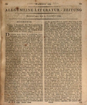 Allgemeine Literatur-Zeitung (Literarisches Zentralblatt für Deutschland) Donnerstag 5. September 1799