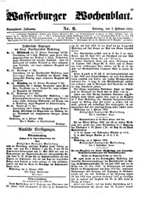 Wasserburger Wochenblatt Sonntag 7. Februar 1858