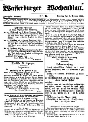 Wasserburger Wochenblatt Sonntag 6. Februar 1859