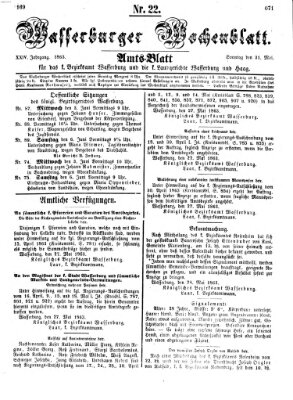 Wasserburger Wochenblatt Sonntag 31. Mai 1863
