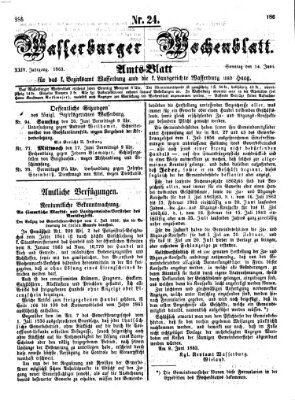 Wasserburger Wochenblatt Sonntag 14. Juni 1863