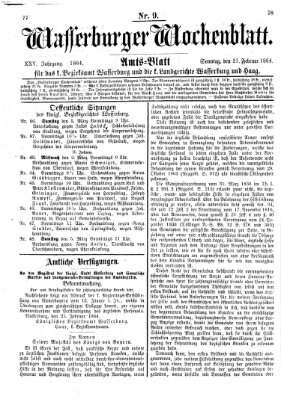 Wasserburger Wochenblatt Sonntag 28. Februar 1864