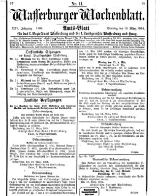 Wasserburger Wochenblatt Sonntag 13. März 1864