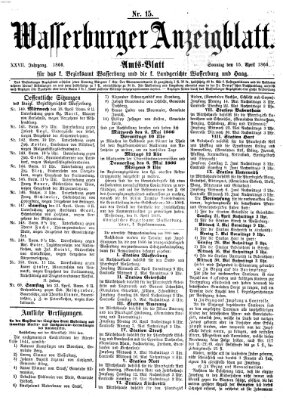 Wasserburger Anzeigblatt (Wasserburger Wochenblatt) Sonntag 15. April 1866