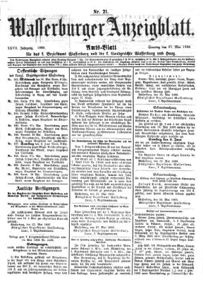 Wasserburger Anzeigblatt (Wasserburger Wochenblatt) Sonntag 27. Mai 1866