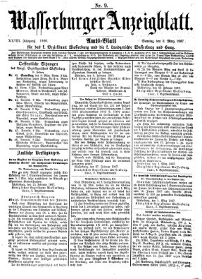 Wasserburger Anzeigblatt (Wasserburger Wochenblatt) Sonntag 3. März 1867