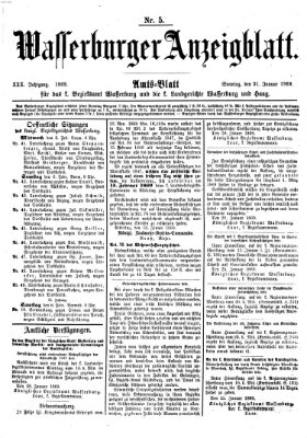 Wasserburger Anzeigblatt (Wasserburger Wochenblatt) Sonntag 31. Januar 1869