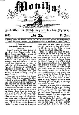 Katholische Schulzeitung (Bayerische Schulzeitung) Mittwoch 22. Juni 1870