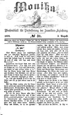 Katholische Schulzeitung (Bayerische Schulzeitung) Mittwoch 3. August 1870