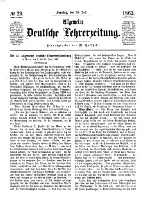 Allgemeine deutsche Lehrerzeitung Sonntag 20. Juli 1862