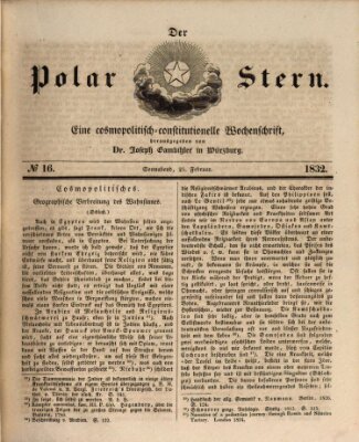 Der Polar-Stern Samstag 25. Februar 1832