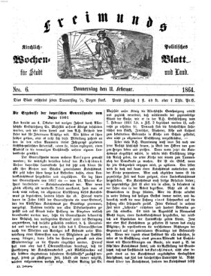 Freimund's kirchlich-politisches Wochenblatt für Stadt und Land Donnerstag 11. Februar 1864
