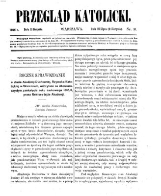 Przegląd Katolicki Donnerstag 2. August 1866
