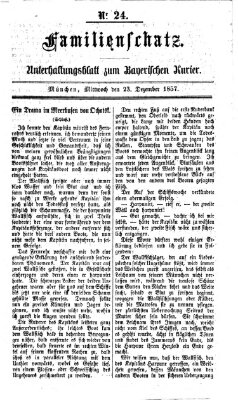 Familienschatz (Bayerischer Kurier) Mittwoch 23. Dezember 1857