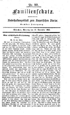 Familienschatz (Bayerischer Kurier) Sonntag 16. November 1862