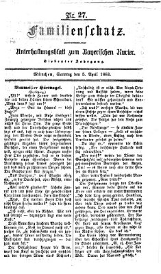 Familienschatz (Bayerischer Kurier) Sonntag 5. April 1863