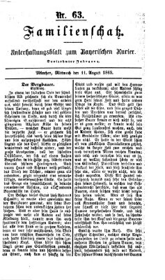 Familienschatz (Bayerischer Kurier) Mittwoch 11. August 1869