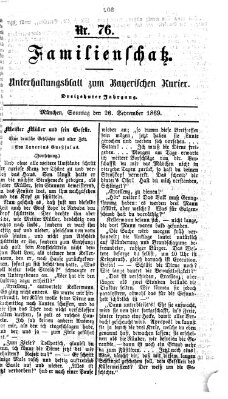 Familienschatz (Bayerischer Kurier) Sonntag 26. September 1869